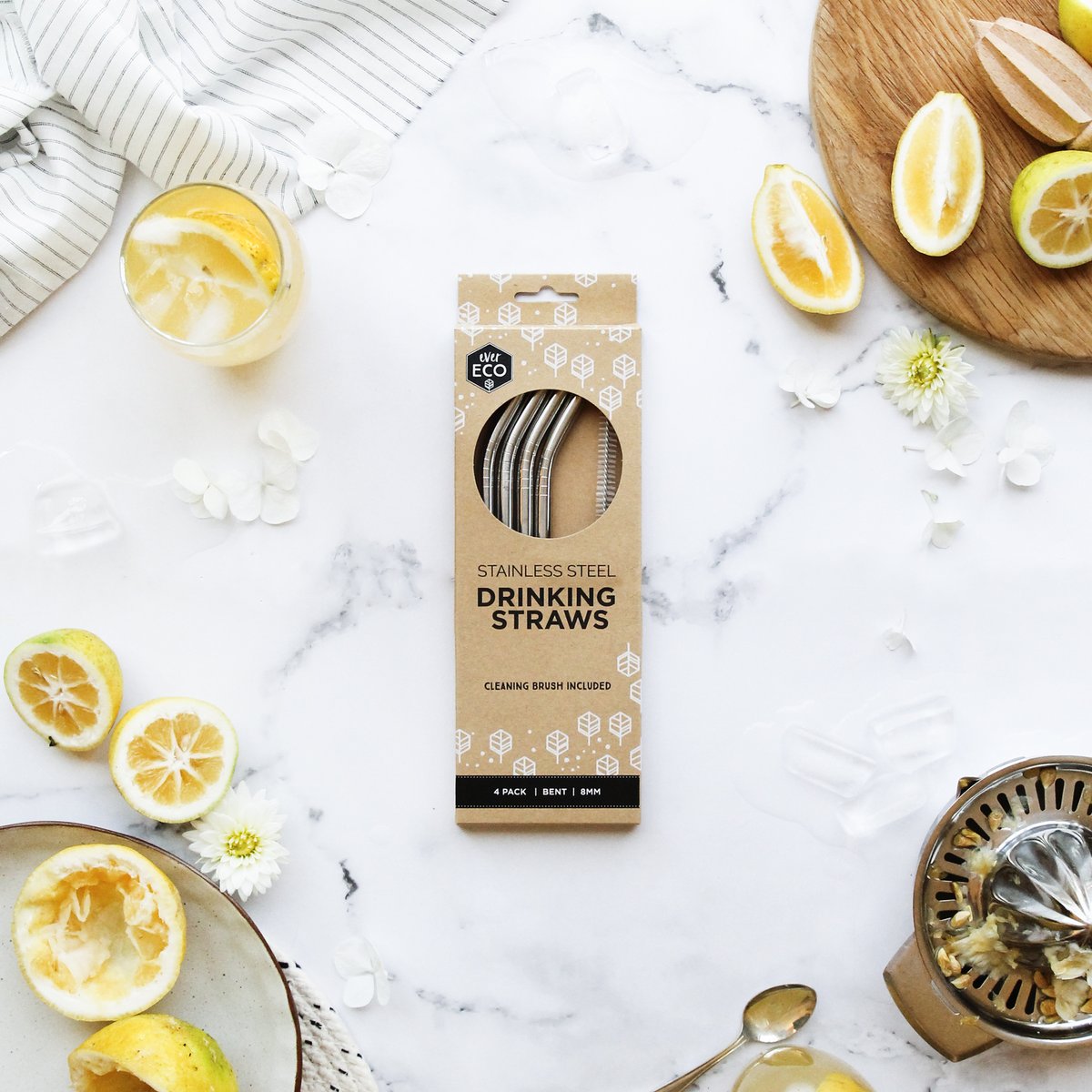 Bent Stainless Steel Straws