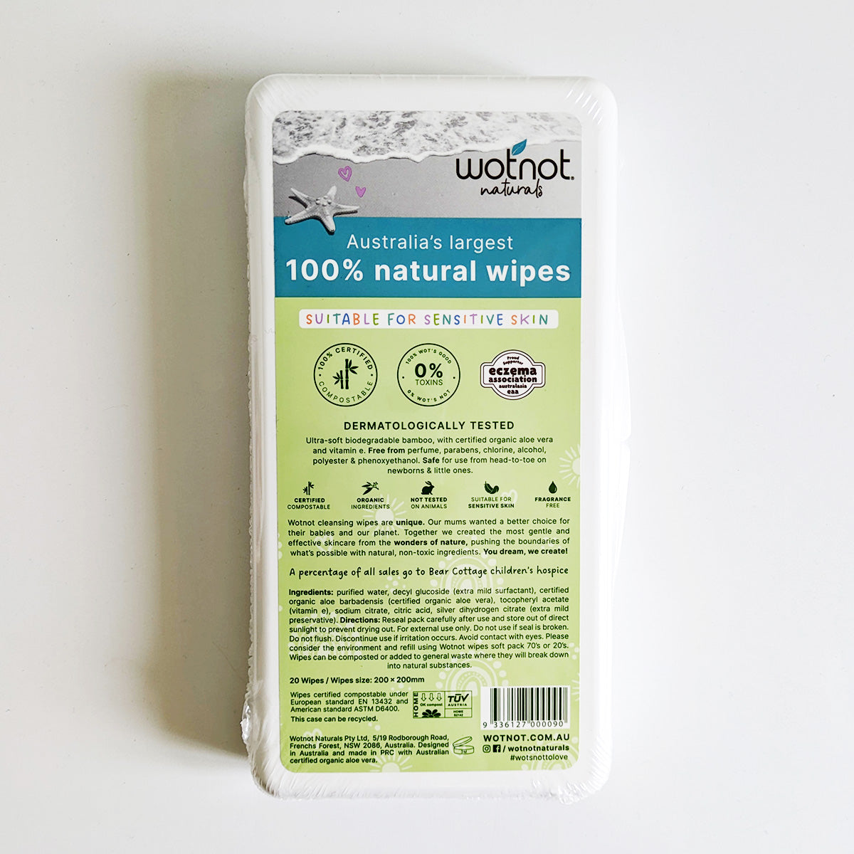 Natural Wipes with Travel Case