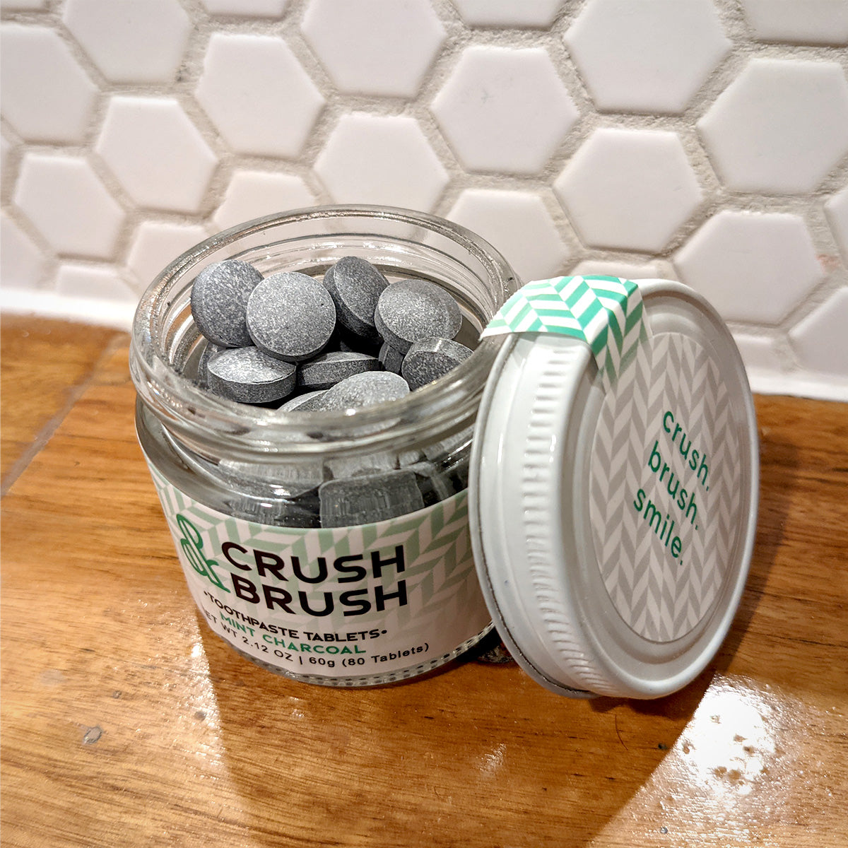Mint Charcoal Crush & Brush Toothpaste Tablets