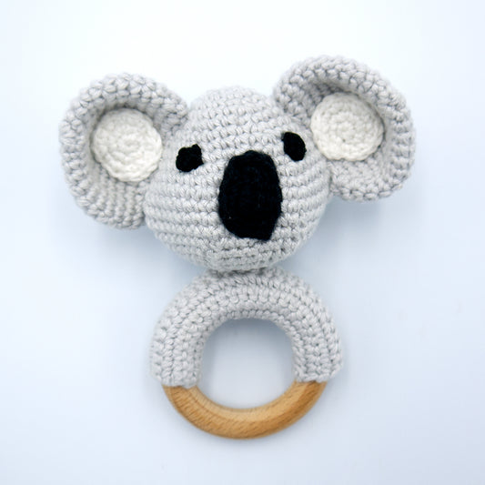 Koala Crochet Baby Rattle